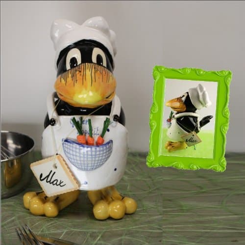 Kochfigur - Rabe Max als Koch