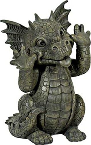 Gartenfigur Drache aus Kunsstoff