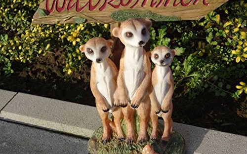 Willkommensschild Erdmännchen Familie