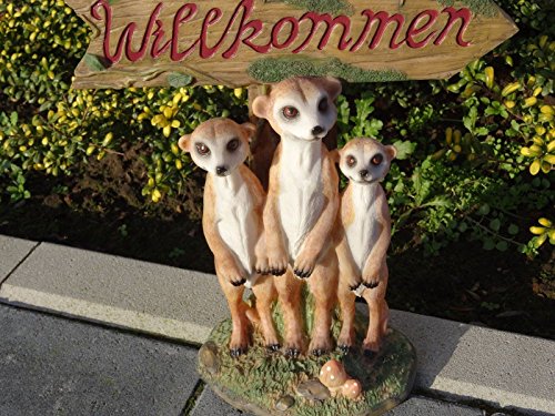 Willkommensschild Erdmännchen Familie