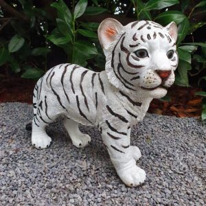 Deko Babytiger Gartenfigur Wildtier