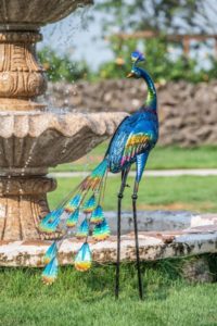 Gartenfigur Pfau aus Metall (Top3)