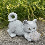 Steinguss Katzenfigur aufgeweckt - 5 Varianten