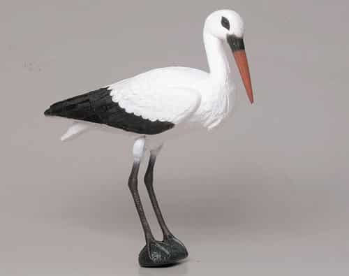 Teichfigur Storch aus Kunststoff