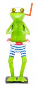 Frosch mit Schnorchel aus Metall