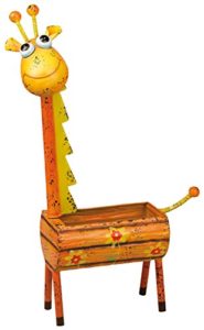 Gartenfigur Giraffe - Blumenkübel aus Metall