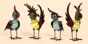 Deko Vogel Set Ideen - 2 Vogelfiguren aus Metall