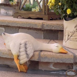 Kantenhocker Gans Gartenfigur
