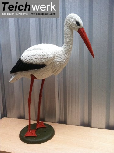 Teich Figur Storch Teichdekoration.