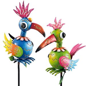 Gartenstecker Vogelpaar Windspiel