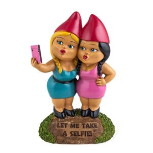 Gartenzwerg Selfie Schwestern