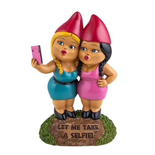 Gartenzwerg Selfie Schwestern