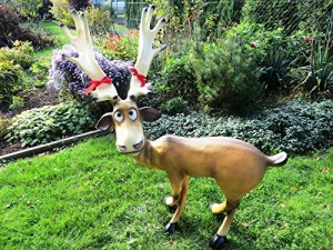 Deko Rentier lebensgroße Gartenfigur