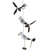 Albatros Windspiel - 3 Deko Holz Albatrosse