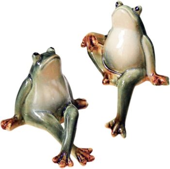 Kantenhocker Froschpaar Dekofiguren