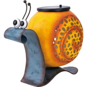 Gartenfigur Schnecke mit Solarlicht