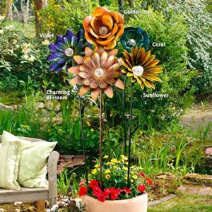 Gartenfiguren kaufen: Große Solarblumen - LED Flower