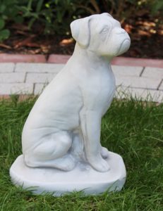 Boxer Deko Figur aus Beton Stein