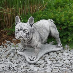Deko Steinfigur französische Bulldogge