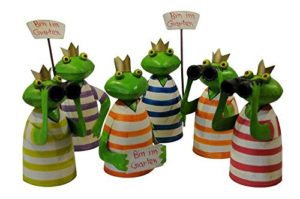 6x Zaunhocker Frosch aus Metall - Beach