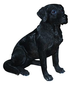 Vivid Arts Labrador Hund, schwarz, Kunstharz Gartendeko