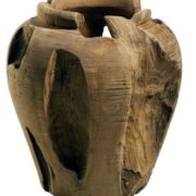 Dekovase Teakholzvase Natur, ca. 34 cm hoch