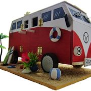 Vogelhaus Handarbeit Hippie-Bus