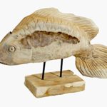Fisch aus Teakholz Skulptur ✅ liebevolle Handarbeit ✅ naturbelassen und witterungsbeständig ✅ Geschenkidee für Angler ✅ Gartenfigur Kaufftipp!