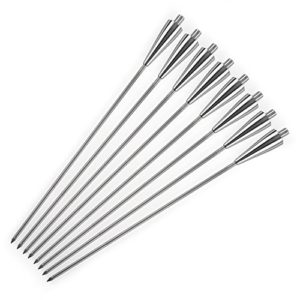 8 Fackeln aus Edelstahl - Gartenfackel 8er Set