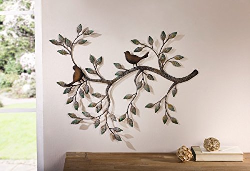 Wanddeko Ast mit Vogelpaar - Wandschmuck