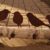 Edelrost Vogel mit Schraube 4er Set zum Eindrehen in Holz
