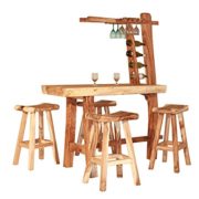 Garten-Bar Teakholz Bar Gartenmöbel Möbelset Hausbar Tresen
