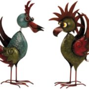 Deko Vogel Set Ideen - 2 Vogelfiguren aus Metall