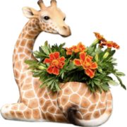 Gartenfigur Giraffe - Blumenkübel Übertopf Pflanzegefäß Ideen