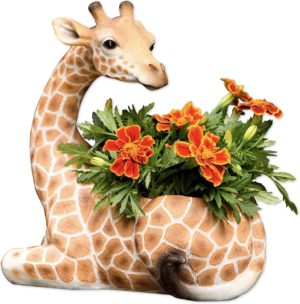 Gartenfigur Giraffe - Blumenkübel Übertopf Pflanzegefäß Ideen